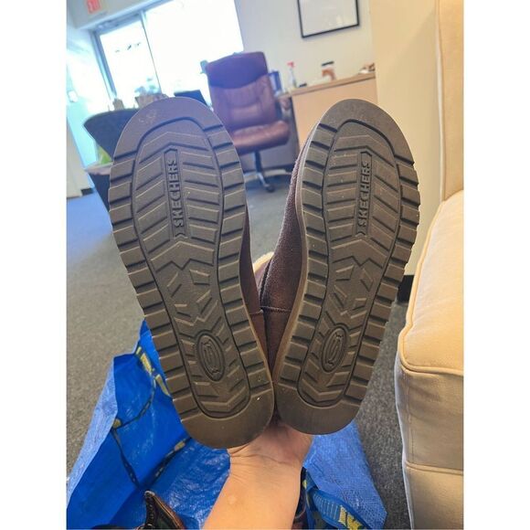 Skechers Chocolate Brown Faux Shearling Button Boots sz 9 - Picture 8 of 8